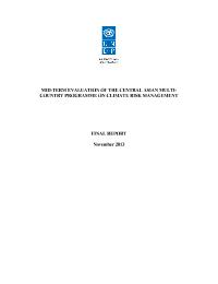 Mid-Term Evaluation of the Central Asian Climate Risk Management Programme