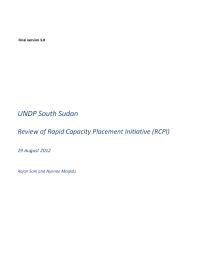 Review of Rapid Capacity Placement Initiative (RCPI)