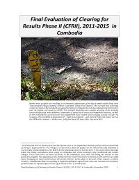 Final Evaluation of Clearing for Results Phase II (CFRII), 2011-2015 in Cambodia
