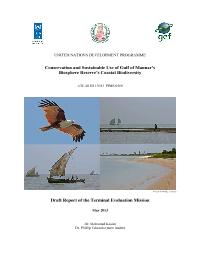 Terminal evaluation - Multi-sectoral and integrated systems approach to the conservation, management and sustainable utilisation of coastal biodiversity (Gulf of Mannar )