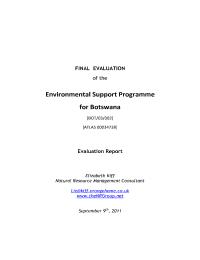 Terminal Evaluation of the Environment Support Programme