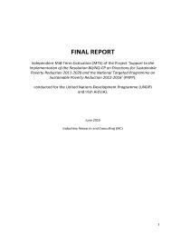 Mid-Term Evaluation of Support to the implementation of the Resolution 80/NQ-CP on directions of Sustainable Poverty Reduction 2011-2020 and the National Targeted Program on Sustainable Poverty Reduction 2012-2015 (PRPP) project