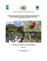 Mid Term Evaluation of the Expanding Network and Coverage of Terrestrial Protected Areas in Mauritius project