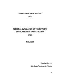 Terminal Evaluation of Poverty Environment Initiative