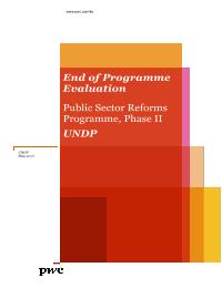 End of Programme Evaluation: Public Sector Reforms Programme, Phase II