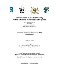 Terminal Evaluation-Conservation of the Biodiversity in the Albertine Rift Forests of Uganda