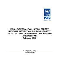 National Institutional Building Project (NIBP) Final Evaluation