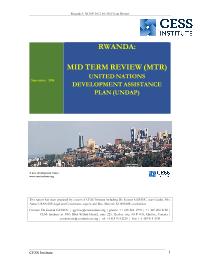 Mid-term evaluation of the Rwanda UNDAP (2013-2018)and its contribution to the UN Reform process