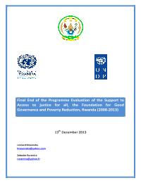 Final evaluation Access to Justice Programme