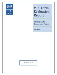 National State Governance Project Mid-term Evaluation