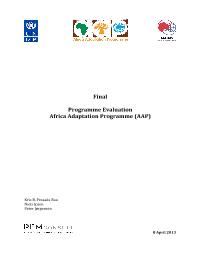 Programme Evaluation Africa Adaptation Programme (AAP)