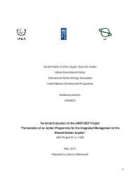 Formulation of an Action Programme for the Integrated Management of the Shared Nubian Aquifer