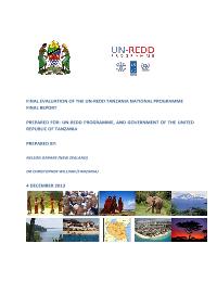 Final Evaluation of the UN-REDD Tanzania National Programme
