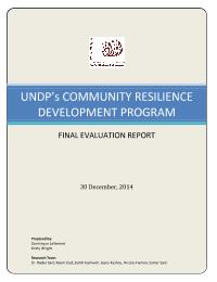 Evaluation of Community Resilience and Development Programme (CRDP)