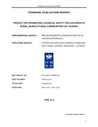PROJECT ON PROMOTING CHEMICAL SAFETY FOR CHILDREN IN RURAL AGRICULTURAL COMMUNITIES OF UGANDA