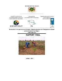 Evaluation a mi-parcours du projet «Scaling up Community-Based Adaptation (CBA) in Niger»