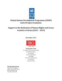 Support to the Realization of Human Rights and Access to Justice in Kenya (2012 ? 2015)