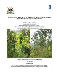 TERRITORIAL APPROACH TO CLIMATE CHANGE (TACC) PROJECT FOR THE MBALE REGION OFUGANDA
