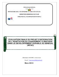 Evaluation finale du projet  d'Intégration de l'Adaptation au Changement climatique dans le Développement durable au Sénégal (INTAC)