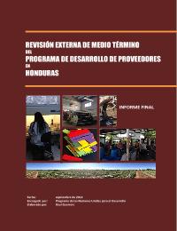 Revisión Externa de Medio Término del Programa de Desarrollo de Proveedores (PDP)