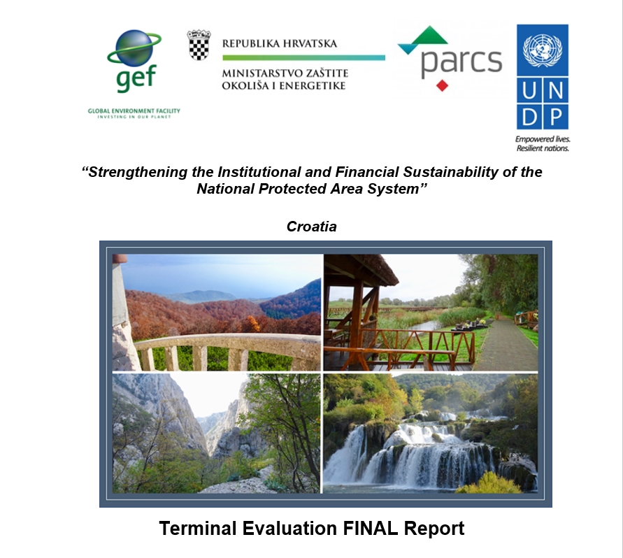 Final evaluation of the project "Strenghtening the Institutional and Financial Sustainability of the Croatia's National Protected Areas System" (PARCS)