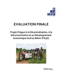 Projet d'appui  à la décentralisation, à la déconcentration et au développement économique régional et local au Bénin (PA3D)