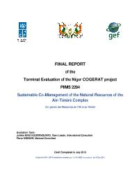 Evaluation of Sustainable Co-Management of the Natural Resources of the Air-Ténéré Complex project