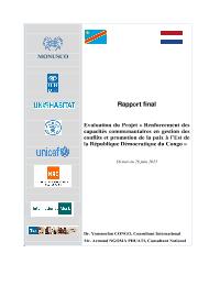 Projet de Renforcement de Capacités Communautaires en gestion des  conflits et promotion de la Paix à l?Est de la RDC (Projet CHAPEAU)