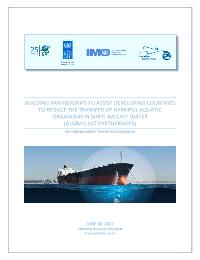 Terminal Evaluation for 'Building Regional Partnerships to Assist Developing Countries to Reduce the Transfer of Harmful Aquatic Organisms in Ships' Ballast Water (GloBallast Partnerships) (PIMS 3050)