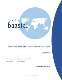 Evaluation de l'UNDAF Burundi 2012-2018 - Rapport preliminaire