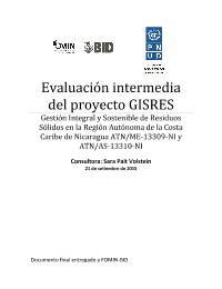 Evaluación intermedia del proyecto GISRES