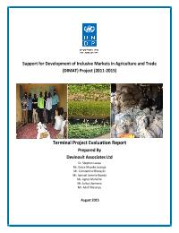 Terminal evaluation of  Support for Development of Inclusive Markets in Agriculture and Trade (DIMAT) Project (2011-2015)