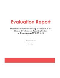 Evaluation and forward-looking assessment of the Human Development Reporting System in Kosovo*