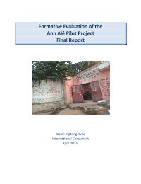 Formative Evaluation of the Ann Ale Pilot Project