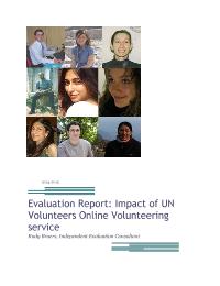 Evaluation of UNV Online Volunteering Service