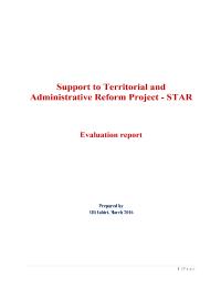 Evaluation of Support to Territorial and Administrative Reform Project