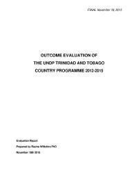 Evaluation of Country Programme 2012-2015
