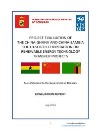 Final Evaluation for Ghana & Zambia renewable energy project