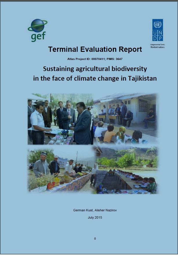 Terminal Evaluation Report for the project "Sustaining agricultural biodiversity in the face of climate change in Tajikistan"