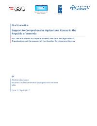 Support to Full scale Agricultural Census in Armenia Final Evaluation