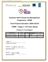 BRA/12/G76 HCFC Phase Out National Programme