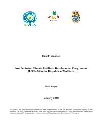 Final Evaluation of Low Emission Carbon Resilient Development (LECReD) Programme