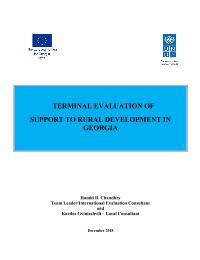 Terminal Evaluation of “Support to Rural Development in Georgia”