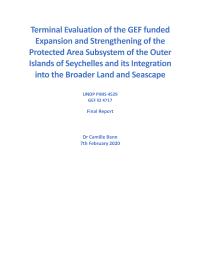 Terminal Evaluation of the Project - Expansion and strengthening of the protected area subsystem of the outer islands of Seychelles and its integration into the broader land and seascape – (Outer Island Project)