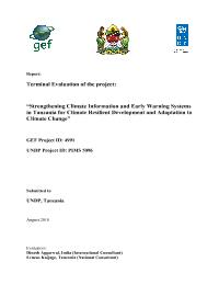 Strengthening Climate information and early warning systems terminal evaluation