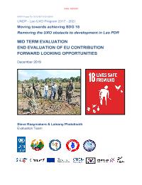Mid-Term Evaluation: UNDP supported to UXO programme