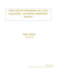 The evaluation of the UNDP Country Programme for the Lao People’s Democratic Republic (2017-2021)