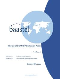 Review of the UNDP Evaluation Policy