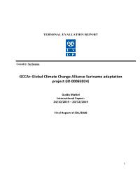 Suriname Climate Adaptation Actions