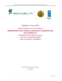 Promotion of energy efficient lighting in Kazakhstan
